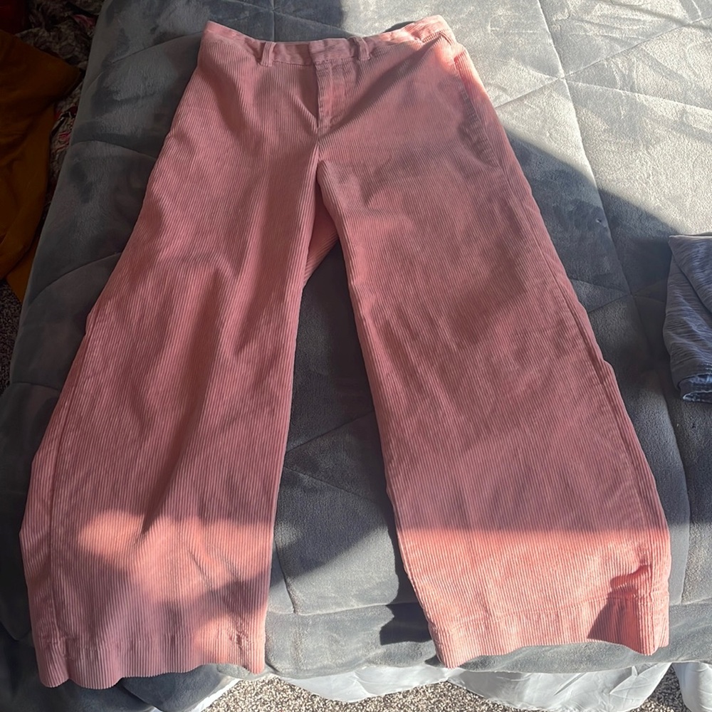 Pink gap high rise wide leg crop pants
